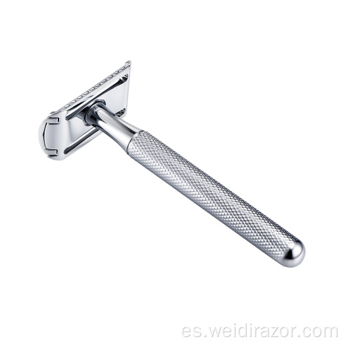 Maquinilla de afeitar de seguridad de doble filo de acero inoxidable de metal